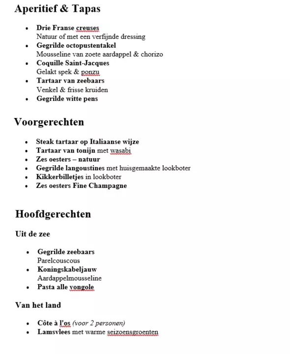 À la carte